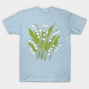 LILY OF THE VALLEY Floral Botanical in Spring Green - UnBlink Studio by Jackie Tahara T-Shirt